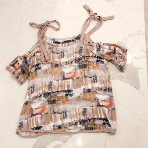 Cold Tie Shoulder Top | Size S
